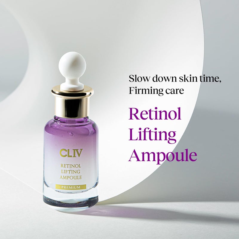 CLIV Retinol Lifting Ampoule, Korean Skincare with 85% Collagen Solution, Retinol, Peptides & Fermented Botanical Complex for Skin Texture and Moisture Support, balloon serum 1.01 fl oz - Image 3